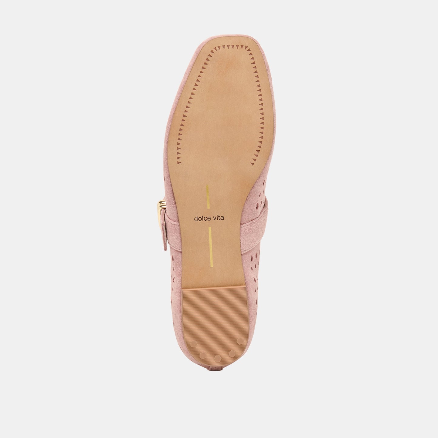 MIKELA BALLET FLATS PINK PERFORATED SUEDE
