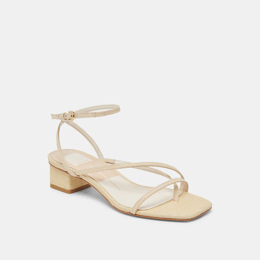 KARLOS SANDALS NATURAL WOVEN RAFFIA
