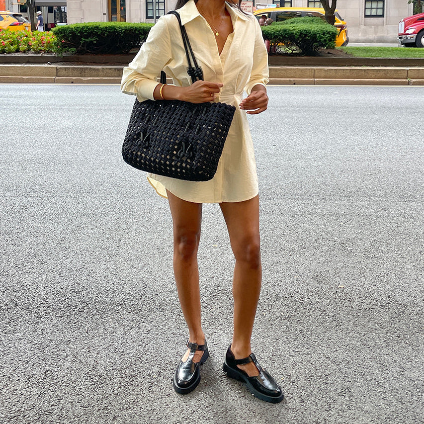EMILIO FLATS MIDNIGHT CRINKLE PATENT LEATHER