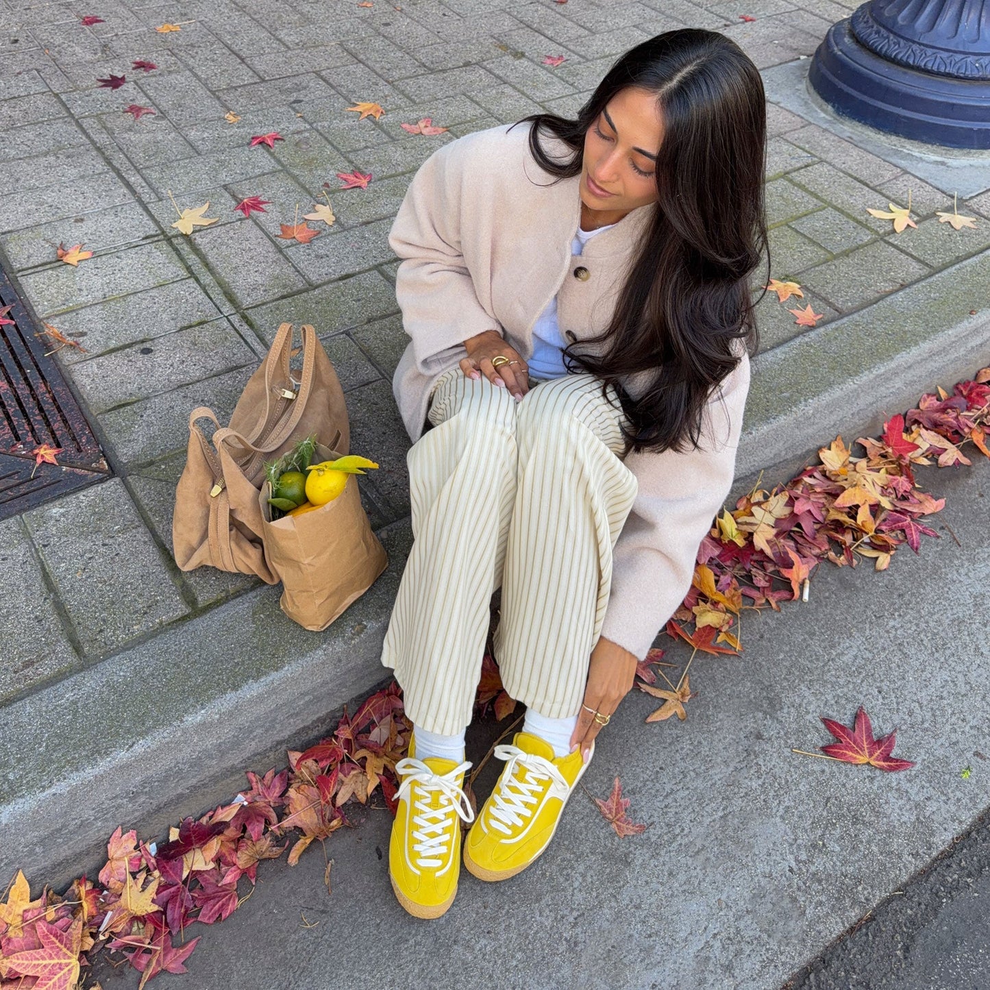 SARIYA SNEAKERS YELLOW NYLON