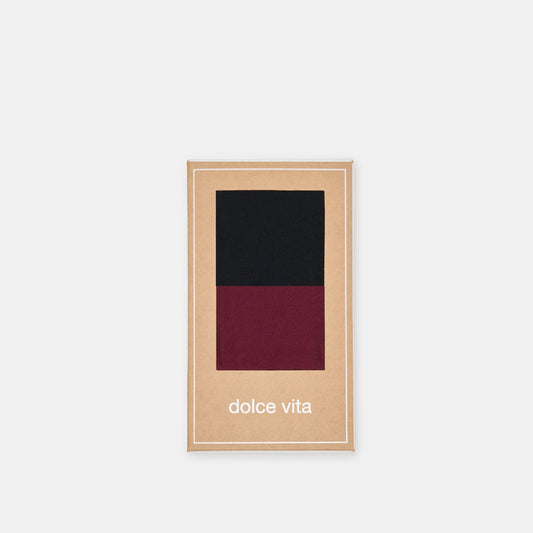 2 PACK SOLID TIGHTS CHERRY BLACK