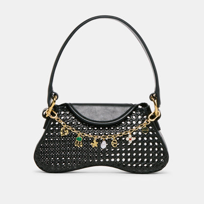 PEARL CHAIN BAG CHARM GOLD PEARL