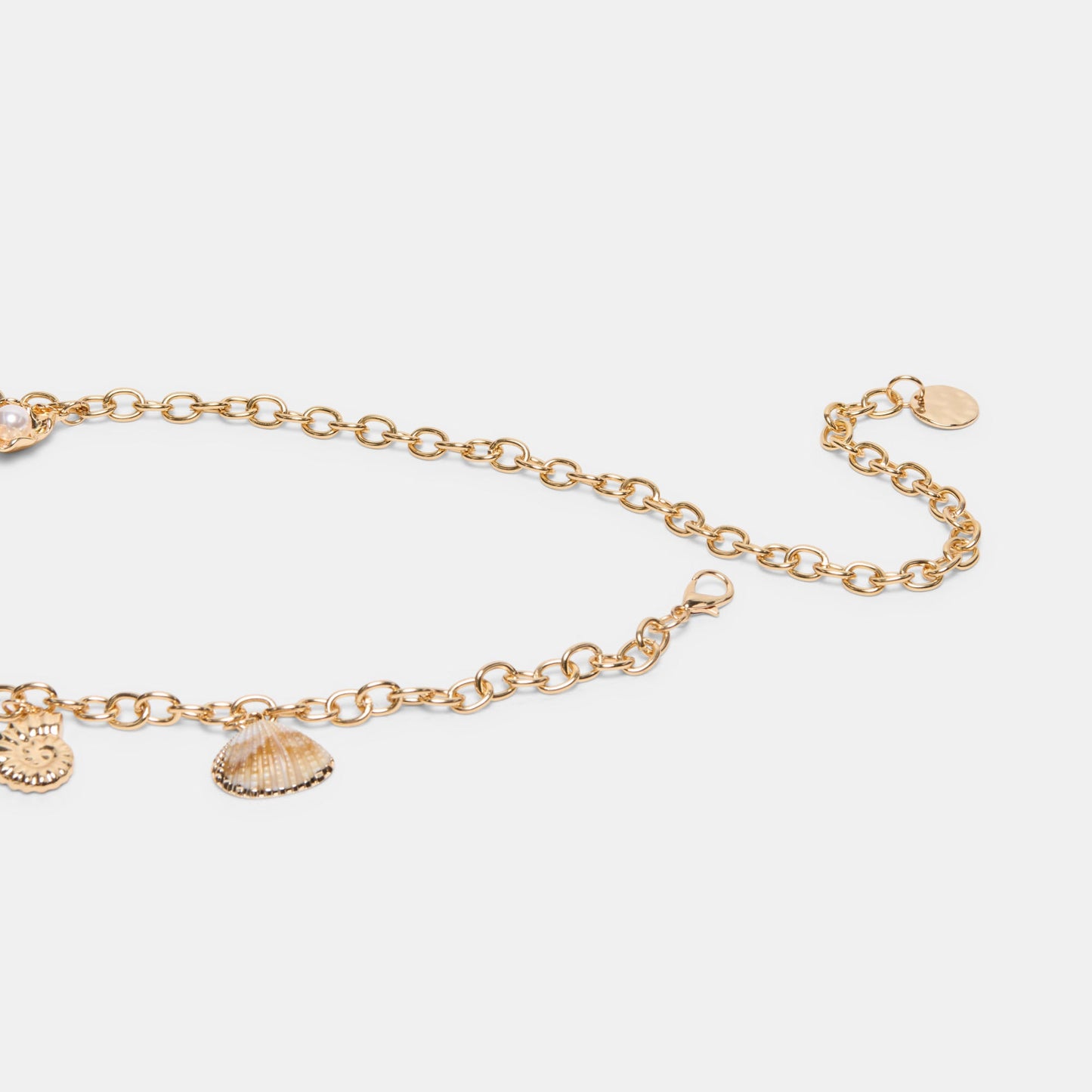 SHELL CHAIN LINK BELT GOLD