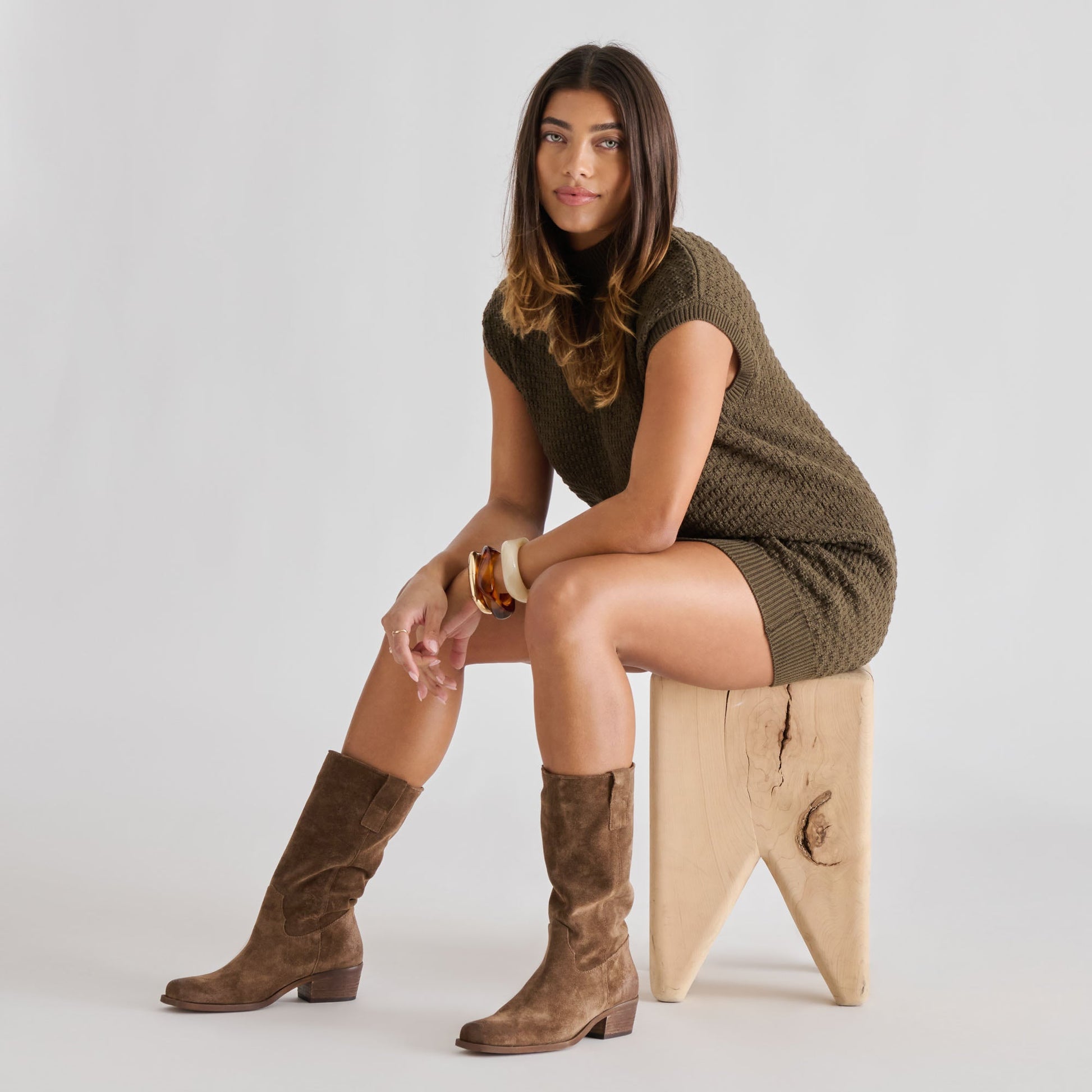 ROMIE BOOTS CHOCOLATE SUEDE