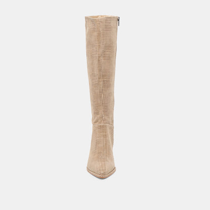 ALDY BOOTS HERRINGBONE PRINTED SUEDE