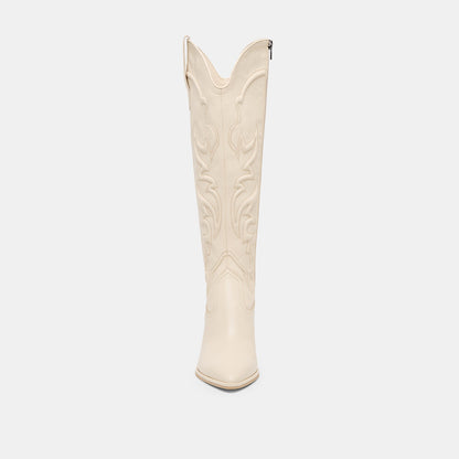 ALISA BOOTS CREME LEATHER