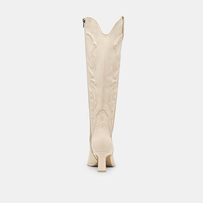 ALISA BOOTS CREME LEATHER