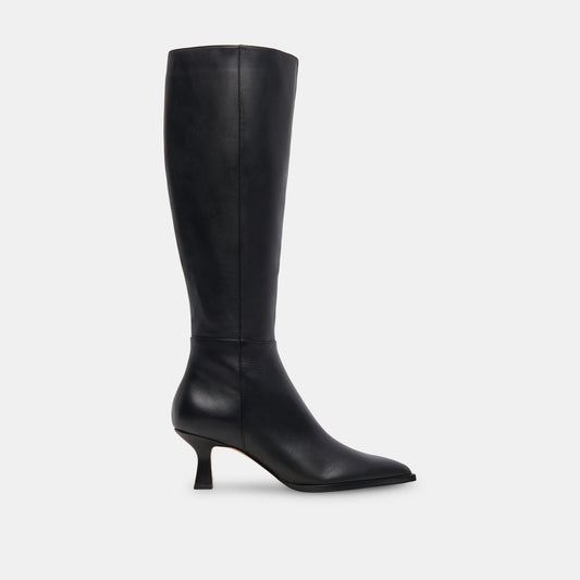 AUGGIE NARROW CALF BOOTS BLACK LEATHER