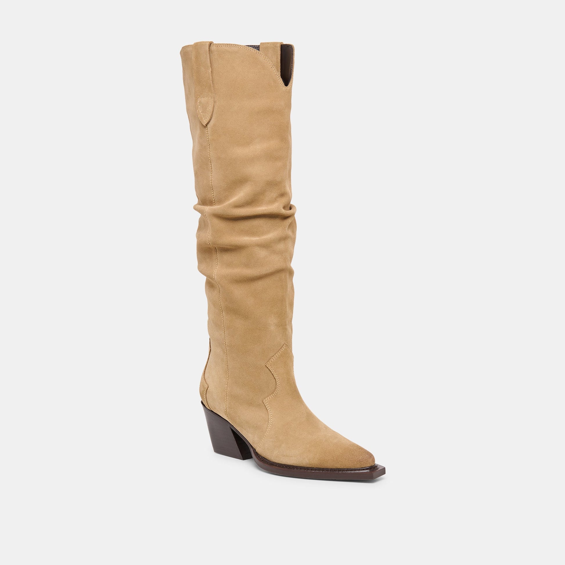 BUCKLY BOOTS CAMEL SUEDE