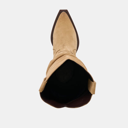 BUCKLY BOOTS CAMEL SUEDE
