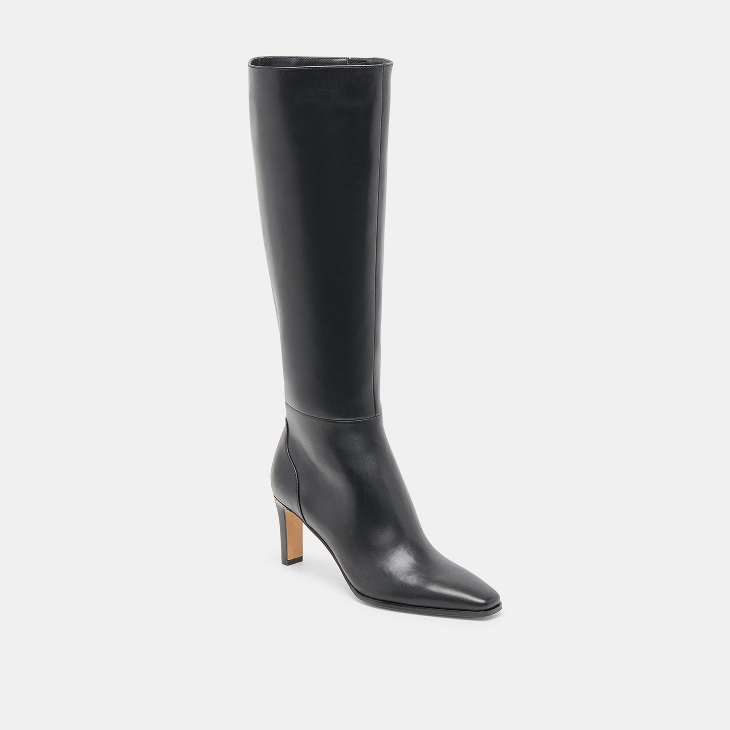 EMMI WIDE CALF BOOTS BLACK LEATHER