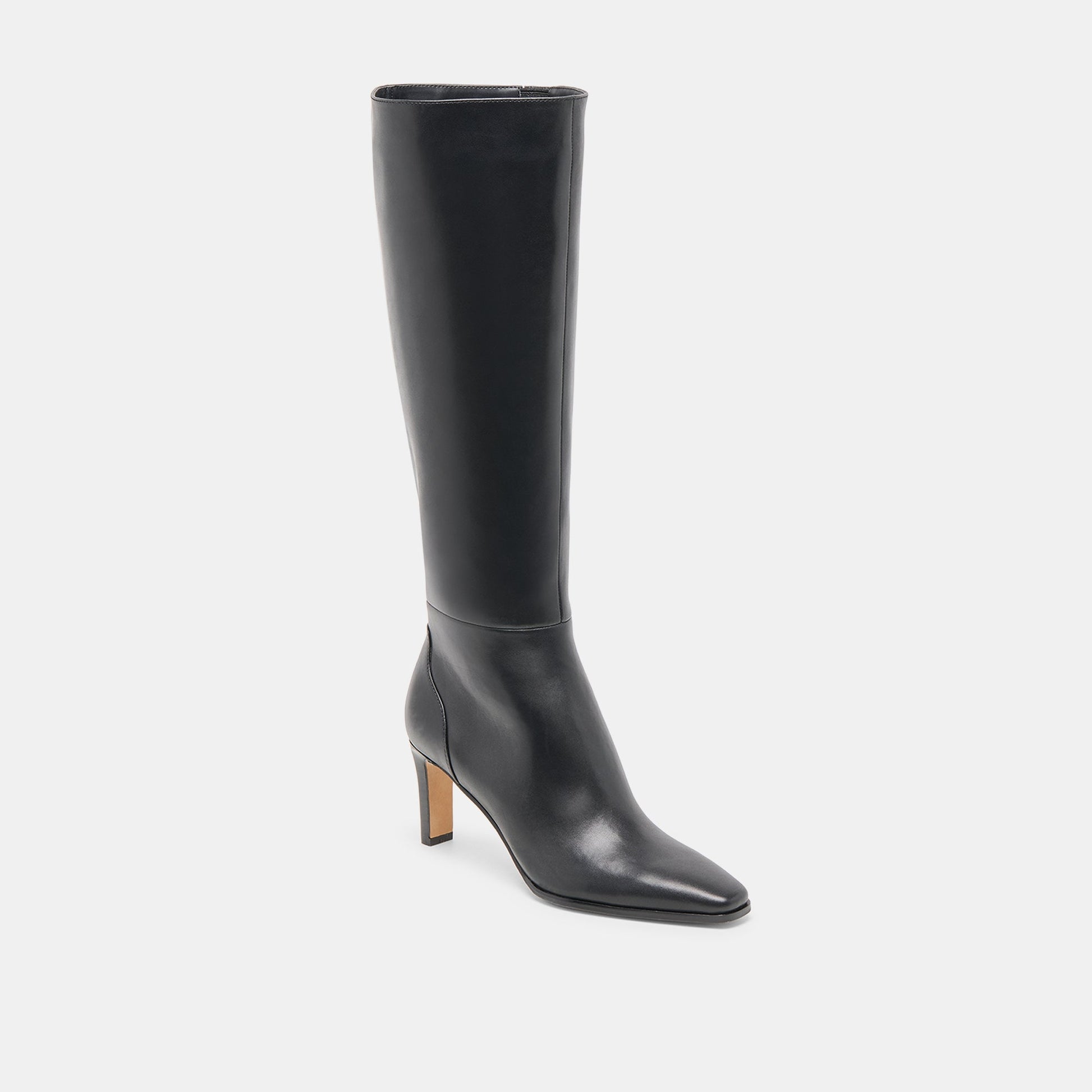 EMMI WIDE CALF BOOTS BLACK LEATHER