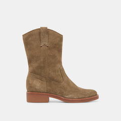 OLIVE SUEDE