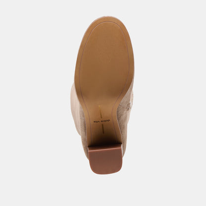 HUDSIN WIDE CALF BOOTS BARLEY SUEDE