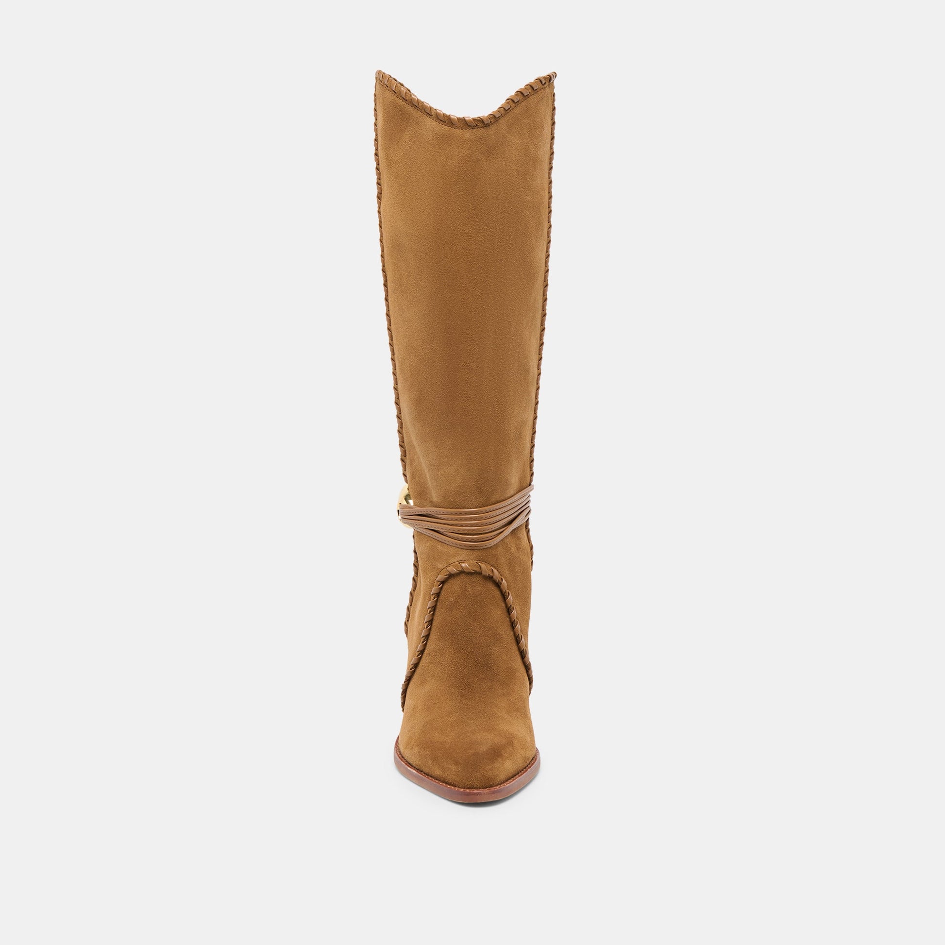 JODY WIDE CALF BOOTS LT BROWN SUEDE