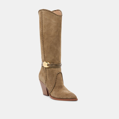 JODY BOOTS OLIVE SUEDE