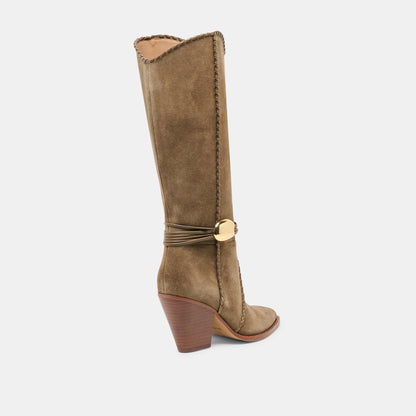 JODY BOOTS OLIVE SUEDE