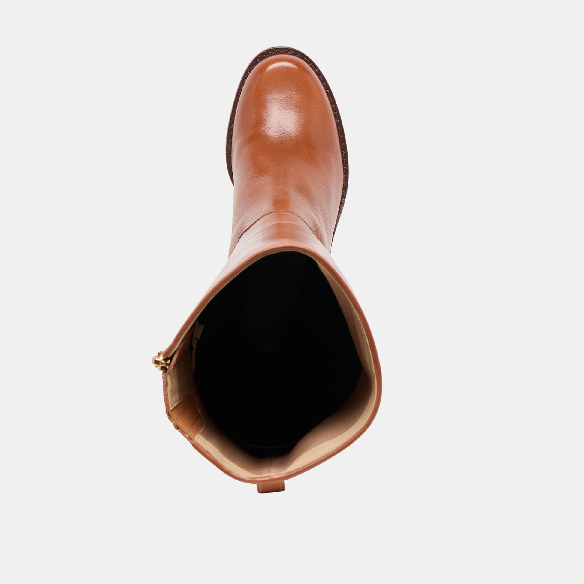 LUCYLE WIDE CALF BOOTS TAN LEATHER