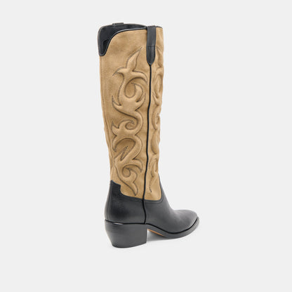 MIRLA BOOTS BLACK MULTI LEATHER