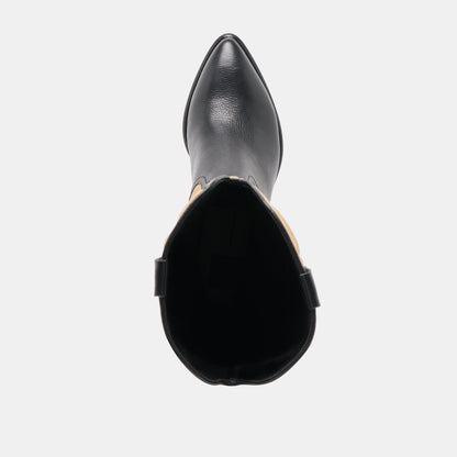 MIRLA BOOTS BLACK MULTI LEATHER