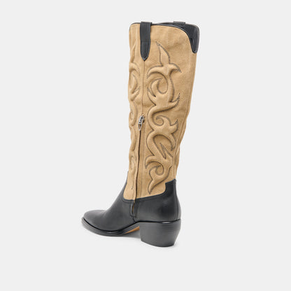 MIRLA BOOTS BLACK MULTI LEATHER