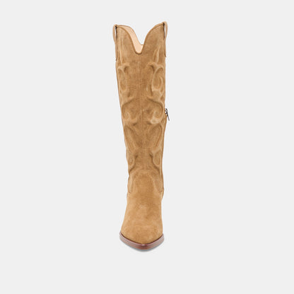 MIRLA BOOTS LT BROWN SUEDE