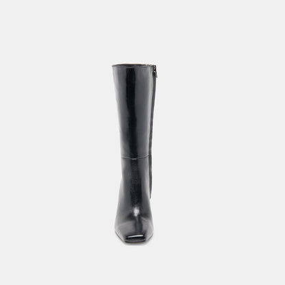 RIGGS WIDE CALF BOOTS BLACK LEATHER