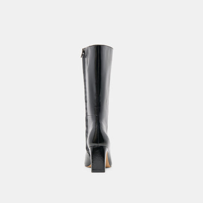 RIGGS WIDE CALF BOOTS BLACK LEATHER