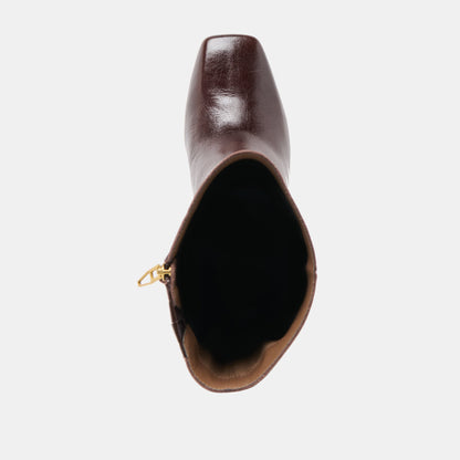 RIGGS WIDE CALF BOOTS CHOCOLATE LEATHER