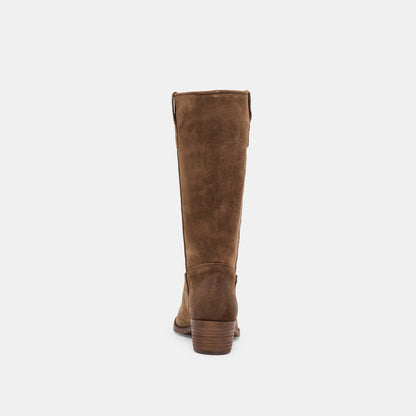 ROMIE BOOTS CHOCOLATE SUEDE