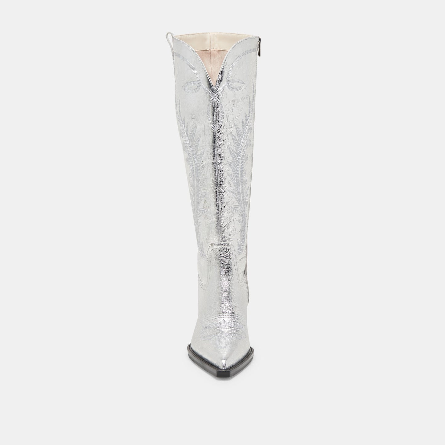 RYATT EXTRA WIDE CALF BOOTS SILVER DISTRESSED LEATHER