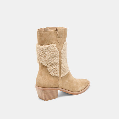 SALIL PLUSH BOOTS DK TAUPE SUEDE