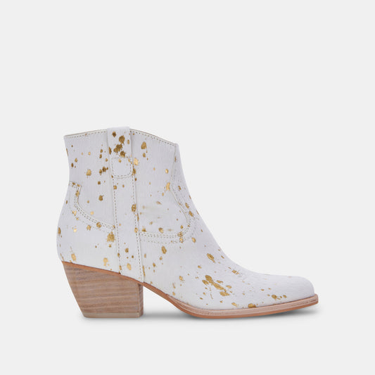 SILMA BOOTIES GOLD MULTI CALF HAIR