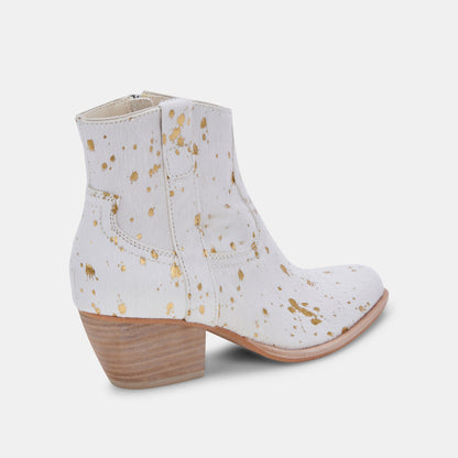 SILMA BOOTIES GOLD MULTI CALF HAIR