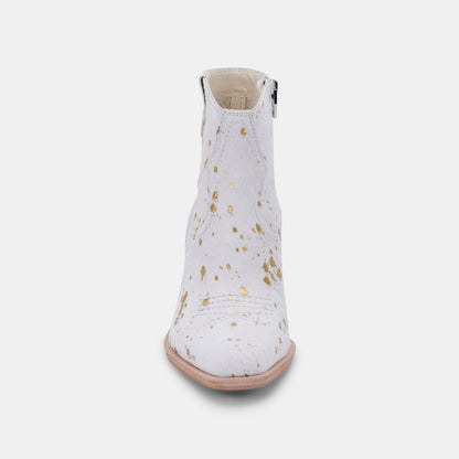 SILMA BOOTIES GOLD MULTI CALF HAIR