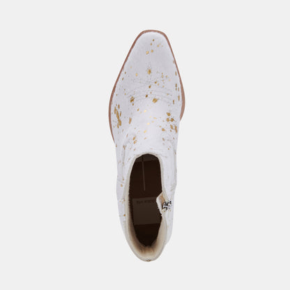 SILMA BOOTIES GOLD MULTI CALF HAIR