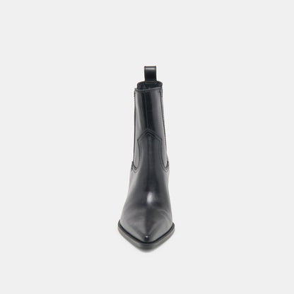 SLIM BOOTIES BLACK LEATHER
