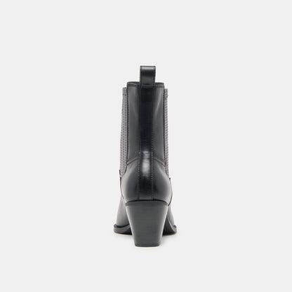 SLIM BOOTIES BLACK LEATHER