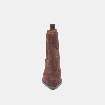 SLIM BOOTIES MAHOGANY SUEDE