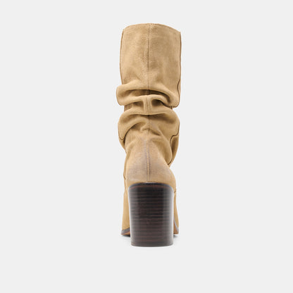 TALINA WIDE CALF BOOTS DK TAUPE SUEDE