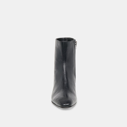 TARINE BOOTIES BLACK LEATHER