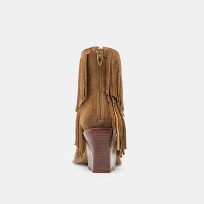 TOREY BOOTIES CHESTNUT SUEDE
