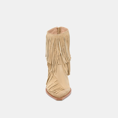 TOREY BOOTIES DK TAUPE SUEDE