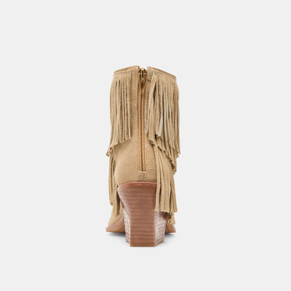 TOREY BOOTIES DK TAUPE SUEDE