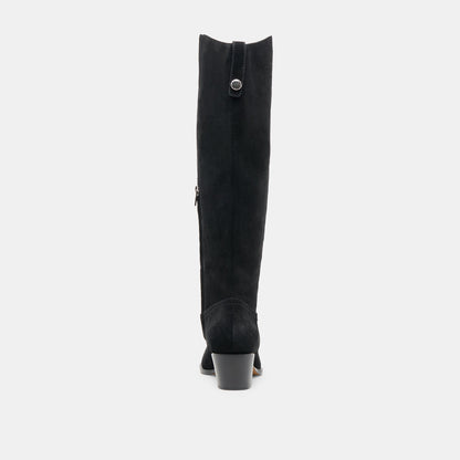 VIRONA H2O WIDE CALF BOOTS ONYX SUEDE