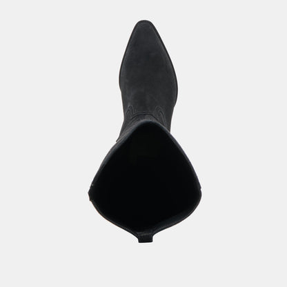 VIRONA H2O WIDE CALF BOOTS ONYX SUEDE