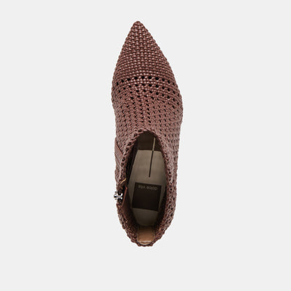 EMBRY BOOTIES BROWN WOVEN STELLA