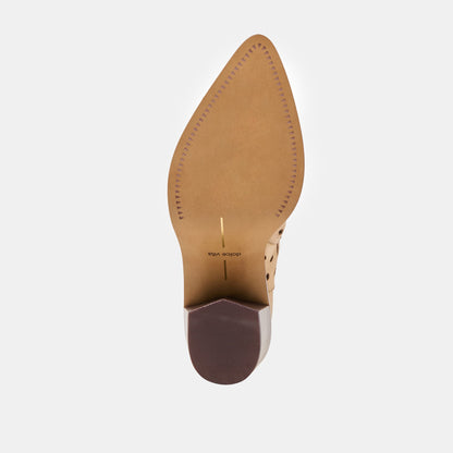 ZENOBI BOOTIES CAMEL DISTRESSED LEATHER