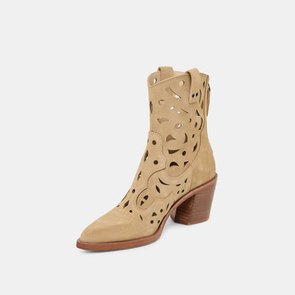 ZENOBI BOOTIES DK TAUPE SUEDE