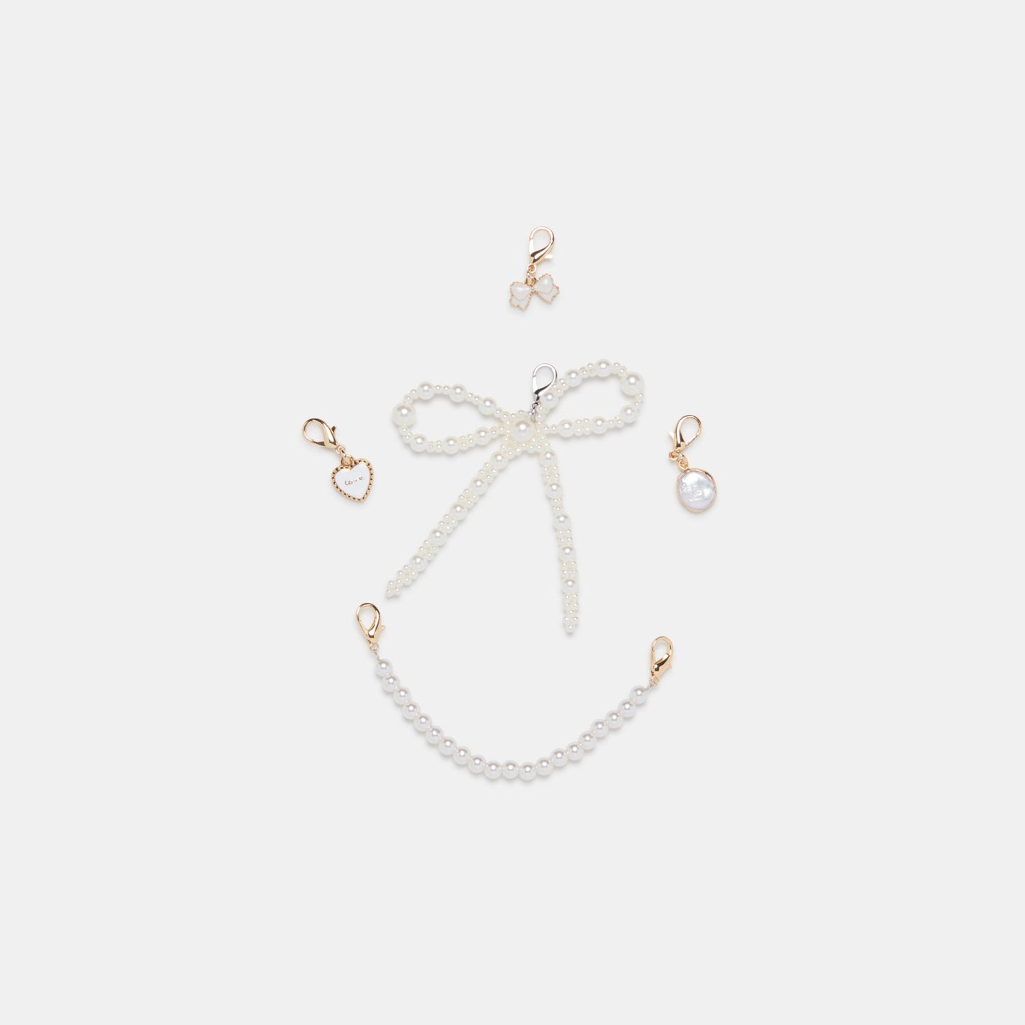 MERIT SNEAKERS WHITE GOLD LEATHER + PEARL CHARM BUNDLE